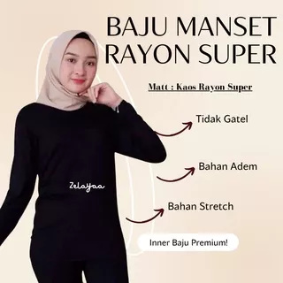 MANSET BAJU BAHAN KAOS RAYON SUPER PREMIUM | BAHAN ADEM | INNER KEBAYA STRETCH