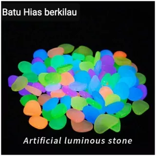 BATU HIAS AQUARIUM DEKORASI TAMAN BATU MENYALA GLOW IN THE DARK HIASAN AQUARIUM TAMAN FOSFOR  GLOW IN THE DARK