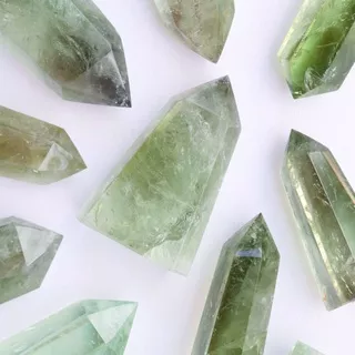 Prasiolite Quartz ( Green Amethyst ) Crystal Tower / Batu Kristal Alam Natural Healing Stone Mineral Specimen HQ CP