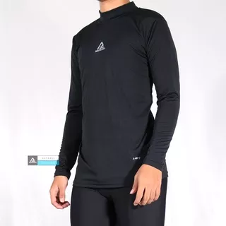 Manset Olahraga Pria Baselayer/ manset Pria Basic Arparel / Manset Long Sleeve Black Silver