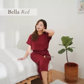Fenne - Setelan Rumah Wanita Premium BELLA SET RED
