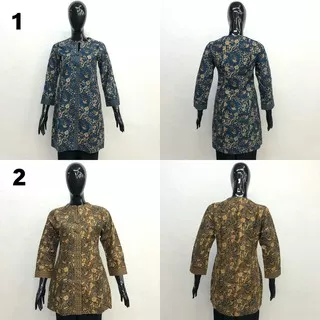 Exclusive Blouse Batik Kantor Wanita Lapis Furing Trikot Atasan Batik Usman Seragam Batik Grosir