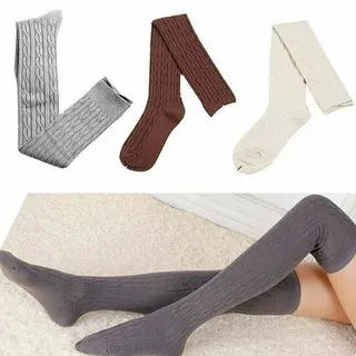 Socks Cotton Twist Kaos Kaki Panjang Se Lutut import premium