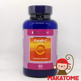 Wellness Excell-C 500 mg 60 tablet ExcellC Vitamin C 500mg Buffered wellnes welnes