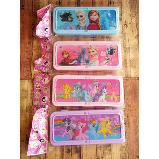 New Design Pensil Case Hologram Motif Cewek dengan Sandi / Password / Code - Tempat Pensil - LG3303