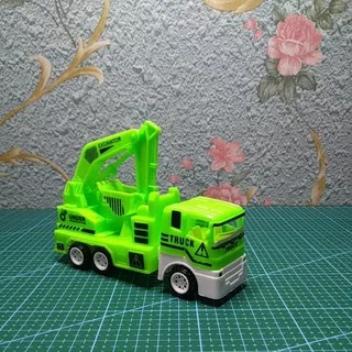 mainan anak truk konstruksi escavator bahan plastik