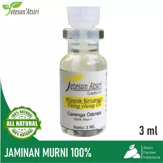 3ml minyak atsiri kenanga murni 100% cananga ylang pure essential oil 100% aromatherapy diffuser oil