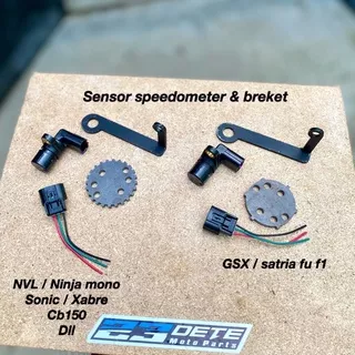 soket sensor dan rotor speed speedometer NVL / Ninja 250 mono / GSX / satria fu F1 / CRF / sonic / cb150 dll set Breket pnp CB GL MP & tiger