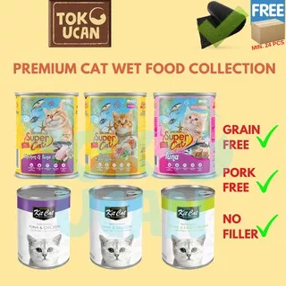 Super Cat Adult - Kitten - Baby Kitten 400gr | Varian: Chicken Tuna, Tuna With Chicken Vegetable, Kitten Formula | Canned Cat Wet Food | Makanan Kucing Basah Kaleng 400gram 400 gram 400 gr