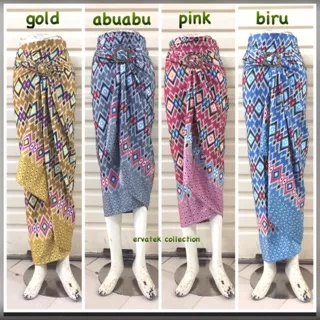 Rok Lilit Serut Batik R042 Model Serut Motif Mega Mendung | Wrap Skirt | Bawahan Wanita
