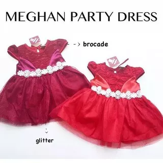 dress anak baju bayi perempuan merah maroon 3 4 5 6 7 8 9 10 11 bulan 1 2 tahun gaun pesta natal