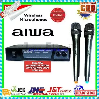 Dual Mic karaoke wireless profesional pro suara audio sound vokal system mik wireles mikrophone