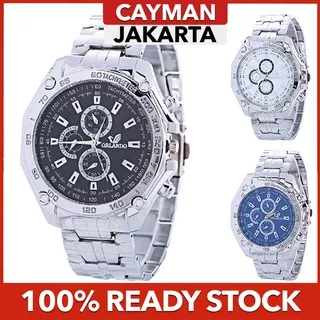 Dari JAKARTA - Bisa COD ? Cayman ? Orlando Jam Tangan Pria Men Stainless Steel Quartz Watch SW022