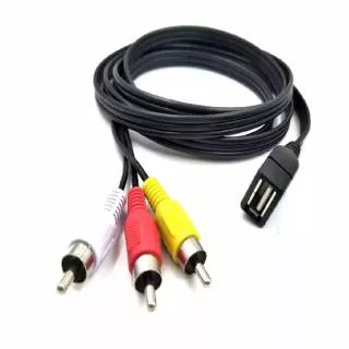 Kabel USB 2.0 Female to av rca male 3 in 1