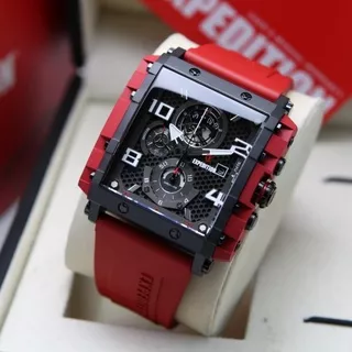 JAM TANGAN PRIA EXPEDITION E6757 6757 RED BLACK RUBBER ORIGINAL