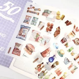 My Food Diary Life Sticker deco bujo bullet journal stiker makanan jepang japanese snack foodies