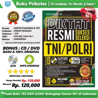 BUKU TES TNI POLRI - DIKTAT RESMI SUKSES SELEKSI TNI POLRI + BONUS CD