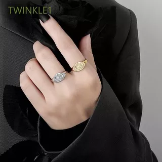 TWINKLE1 Temperament Finger Rings Trendy Fashion Jewelry Open Ring Women Sun Moon Punk Korean Retro Girls Copper/Multicolor