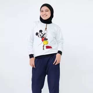 SWEATER WANITA MICKEY MOUSE ROPE / SWEATER DISNEY CUTE/SWEATER PRINTING HITS-Marché (SS25MKR)