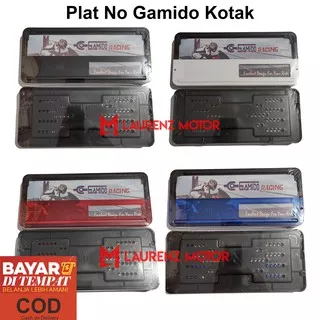 Cover Dudukan Plat Nomor Motor Rata Bentuk Kotak GAMIDO UNIVERSAL -BIRU Aksesoris Motor Promo Bayar