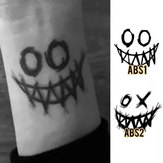 Tato Temporer/Stiker Tato Minimalis - ABS -  Tato Emoji Tato smile Tato senyum Tato meme Tato kecil