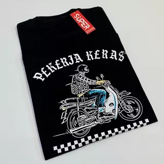 Ghaisan shop/ kaos pria kaos distro pria cotton combed 30s pakaian pria/ pekerja keras