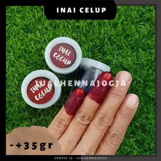 INAI CELUP henna blok tangan wedding malaysia henna jari nikah maroon