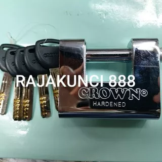 Gembok CROWN 80mm 5anak kunci  Gembok anti potong