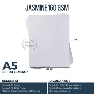 Kertas Jasmine A5 isi 100 lembar / Kertas Undangan A5 / Kertas Jasmine