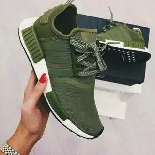 Adidas NMD R1 Prime Knit Green Olive for man size 40-44 Premium Quality