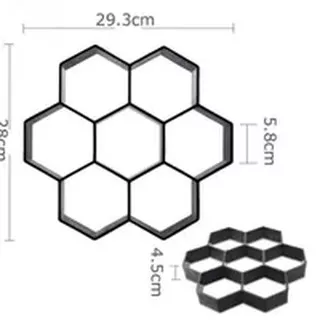 Cetakan Paving Blok atau Cetakan Semen Paving block Hexagonal taman