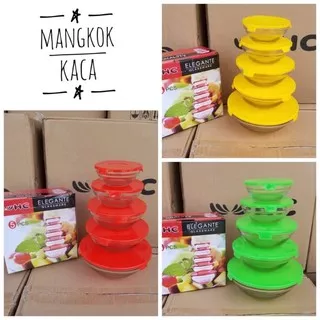 BOWL KACA ( MY BOWL 5PCS ) MANGKOK KACA ISI 5 FOOD GRADE BOWL SET TERMURAH