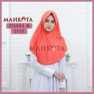 Jilbab Bergo Khimar Kerudung instan pet antem bahan kaos jilbab instan SYAHIRA MAHKOTA M