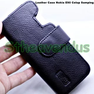 Leather Case E90 | Sarung Nokia E90 Model Celup Samping