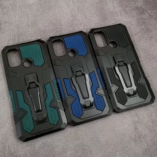 Samsung A21s Mecha Army Military Belt Clip Stand Armor Case Shockproof