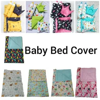 Bed Cover Bayi Set / Set Bed Cover Baby / Bedding Set + 2 Bantal + 2 Guling