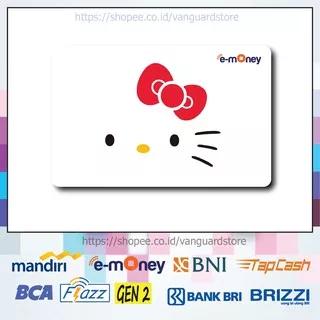 KARTU E MONEY E TOLL HELLO KITTY LUCU ANIME17 EMONEY MANDIRI FLAZZ BCA BNI TAPCASH BRIZZI BRI-1 SISI