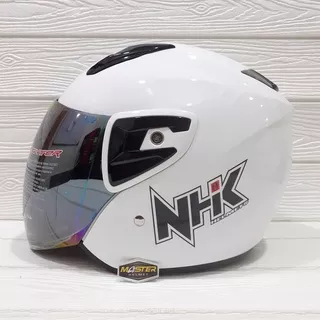 HELM NHK HALF FACE NHK R7 NHK R 7 SOLID WHITE NHK R6 POLOS