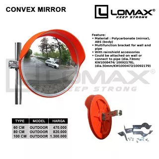 Convex Mirror Kaca Cermin Cembung 80 cm Outdoor Kaca Simpang Jalan