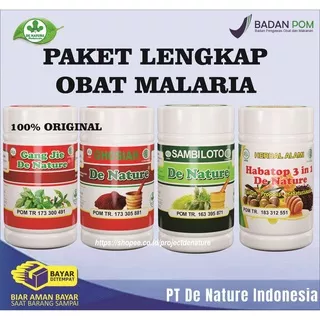 Obat Malaria Herbal Demam Menggigil Untuk Pria Wanita Gangjie,Ghosiah,Sambiloto,Habatop Original De Nature Ampuh