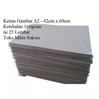 25 Lembar Kertas Gambar A2 - 42cm x 60cm