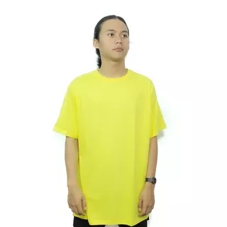 Kaos Polos Dishcaven Kuning Premium Cotton Combed 30s Unisex T--Shirt Bahan Halus dan Adem
