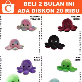 Boneka Gurita Octopus Doll Reversible Mood WARNA WARNI Viral Trend Cotton Ball Indonesia Indo ID