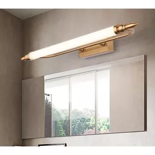 Lampu Wastafel dinding body gold LED 11watt 65cm mirror cermin