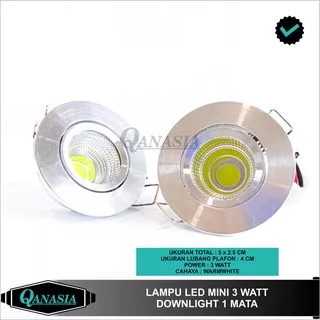Lampu Downlight Spotlight Sorot LED COB Mini 3 Watt 3W Spot Light