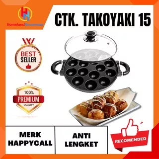 (SIAP KIRIM) CETAKAN KUE TAKOYAKI CEMBUNG 15 HAPPY CALL / CETAKAN TAKOYAKI TEFLON / READY MADIUN / HOMELAND HOUSEWARE