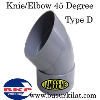 Knie 3 inch (D) Elbow 45 Derajat PVC Langgeng / SAMBUNGAN PIPA