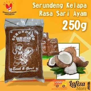 Serundeng Kelapa Original Kemasan 250g - Serundeng Kelapa Asli Rasa Sari Ayam - BISA COD - Serundeng kelapa Ciamis - Serundeng Enak - Makanan Siap Saji enak - Makanan Pendamping Nasi Hangat