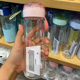 MINISO BOTOL MINUM LUCU 350ML (BOTOL MINUM OLAHRAGA PRAKTIS SIMPLE)