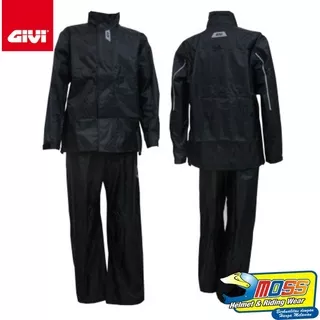 Jas Hujan Rain Coat Jaket Hujan GIVI RRS06 Black Original Product